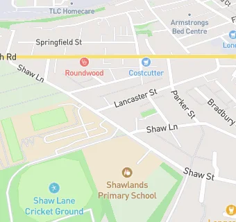 map for Shaw Lane Sports Club