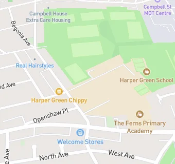 map for Harper Green School