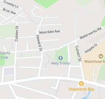 map for Waterhead Parish Hall