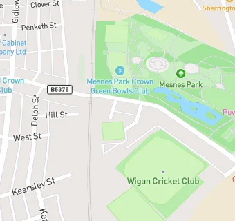 map for Wigan Subscription Bowling Green Ltd