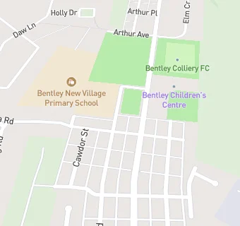 map for Bentley New Village Primary School