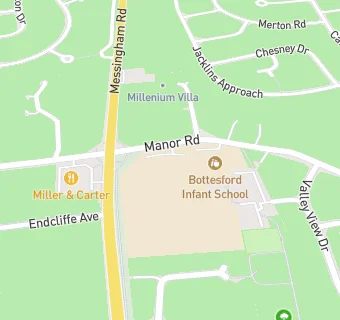 map for Bottesford Junior School