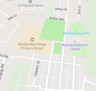 map for Bentley New Village Primary School