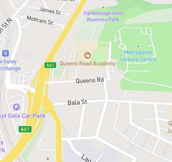 map for Queens Road Dental Care