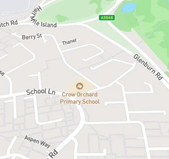 map for Crow Orchard Primary School