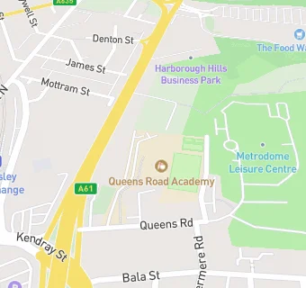 map for Queens Road Academy School - Kitchen