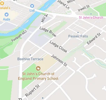 map for St Johns C E Primary