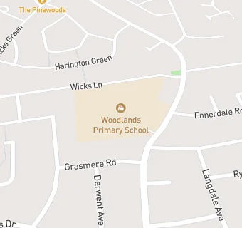 map for Woodlands Primary School