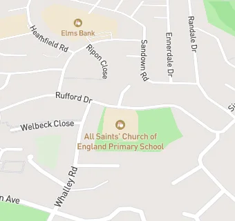 map for All Saints Church of England Primary School, Stand