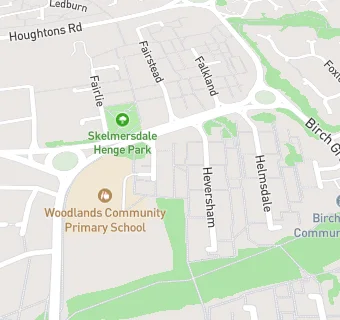 map for Woodlands Community Primary School