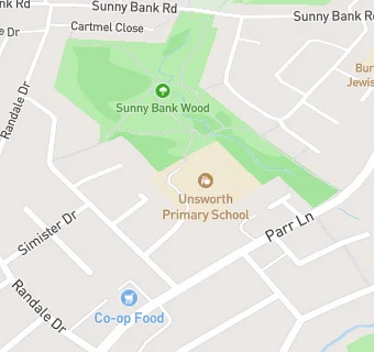 map for Unsworth Primary School