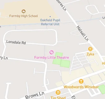 map for Formby Little Theatre Club