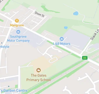 map for The Gates Primary School