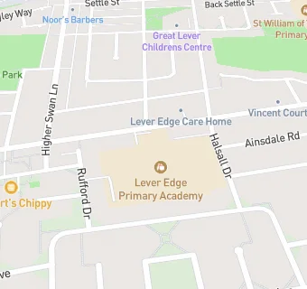 map for Lever Edge Primary Academy