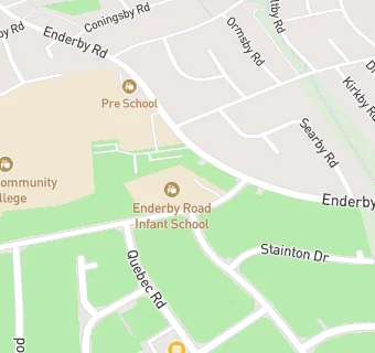 map for Enderby Road Infant School