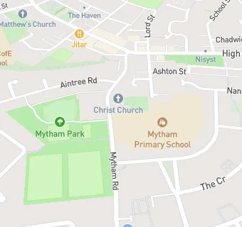map for Mytham CP School