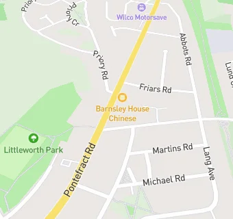 map for Barnsley House Chinese Takeaway