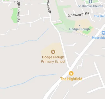 map for Hodge Clough Infant and Nursery School