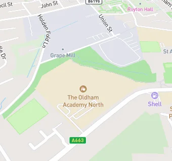 map for The Oldham Academy North - Aspens Services Ltd