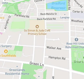 map for St Simon and St Jude C of E School