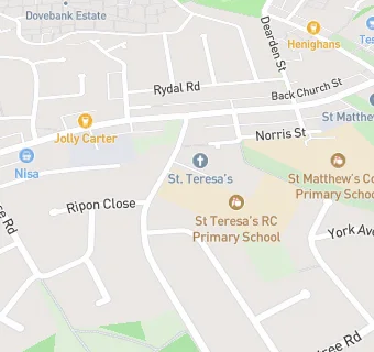 map for St Teresa's RC Primary School