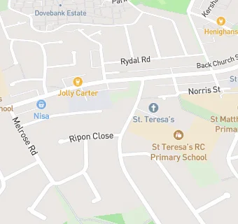 map for St Teresa's Junior School