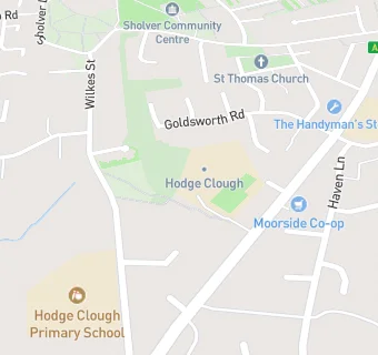 map for Hodge Clough Junior School