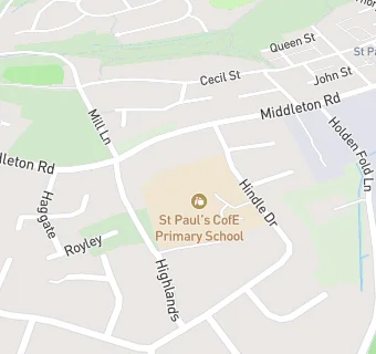 map for St Paul's CofE Junior School