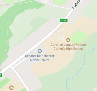 map for Cardinal Langley RC High School