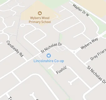 map for Wybers Wood Pharmacy