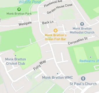 map for Monk Bretton Working Mens Club
