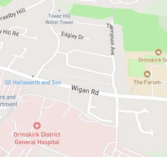 map for Ormskirk Cross Hall High School