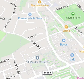 map for Patient Food Bank at Royton Medical Centre