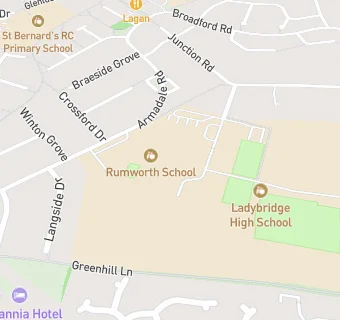 map for Ladybridge High School