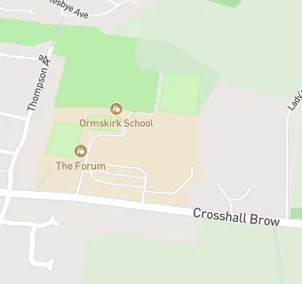 map for Ormskirk School