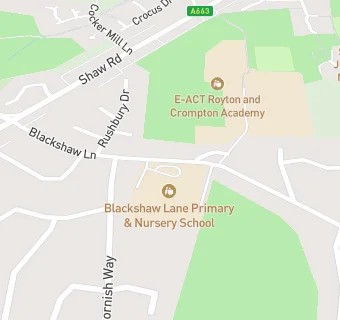 map for Blackshaw Lane Primary & Nursery School