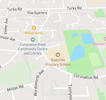 map for Radcliffe Junior School