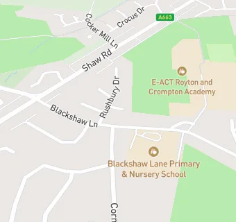 map for Blackshaw Lane Primary & Nursery School