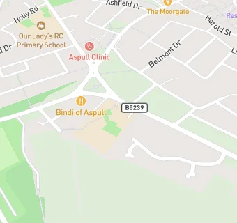 map for Aspull Church Primary School