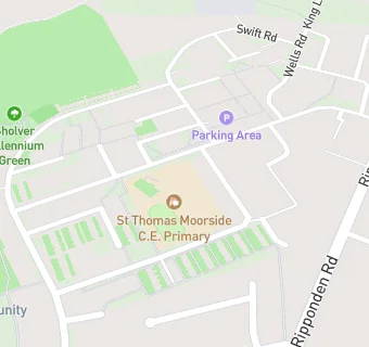 map for St Thomas Moorside CofE (VA) Primary School