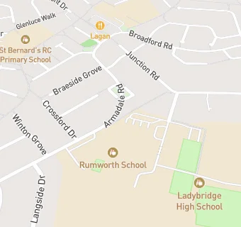 map for Rumworth School