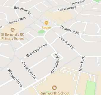 map for Rumworth School