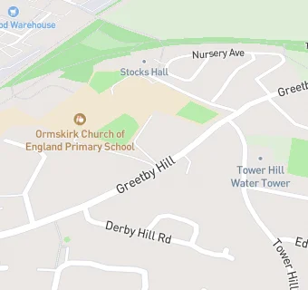 map for Ormskirk C Of E Primary School