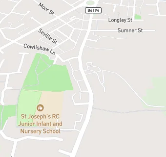 map for St Josephs RC Primary School