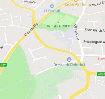 map for Ormskirk Civic Hall