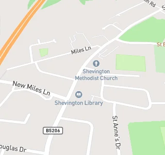 map for Shevington Village Kitchen