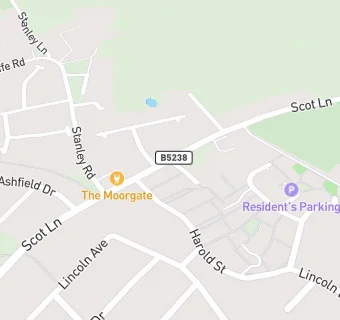 map for Moorgate Inn