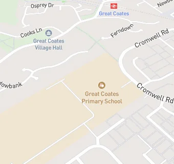 map for Great Coates Primary School