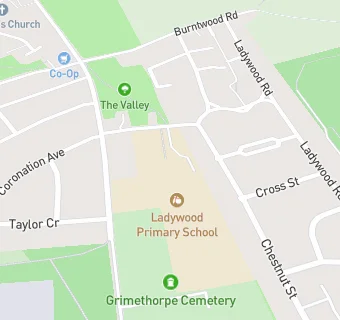 map for Ladywood Primary School