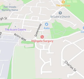 map for Bhf Highgate Surgery